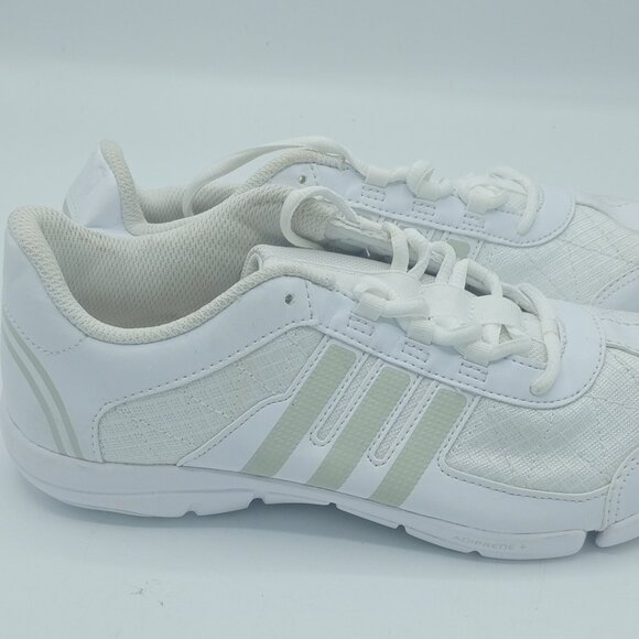 Women Girls White Grey Adidas Triple Cheer Sneakers Size 9 Model #111089250 - Picture 7 of 16